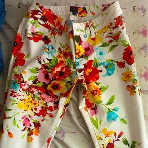 Flower white jeans
